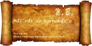 Mérész Barnabás névjegykártya