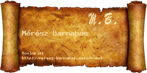 Mérész Barnabás névjegykártya